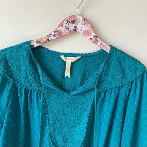 MATILDA JANE Teal Swiss Dot Charisma Blouse! Med - Picture 3 of 10